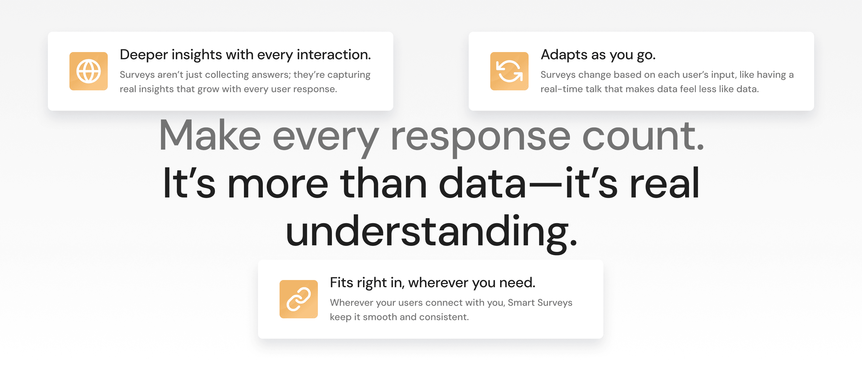 No predefined questions. Just a conversation that adapts in real time